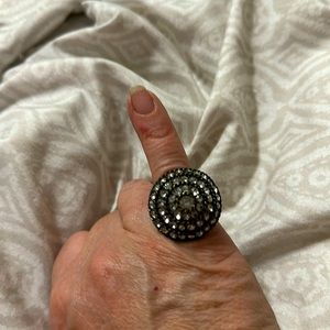 Rhinestone cocktail ring.  Size 7